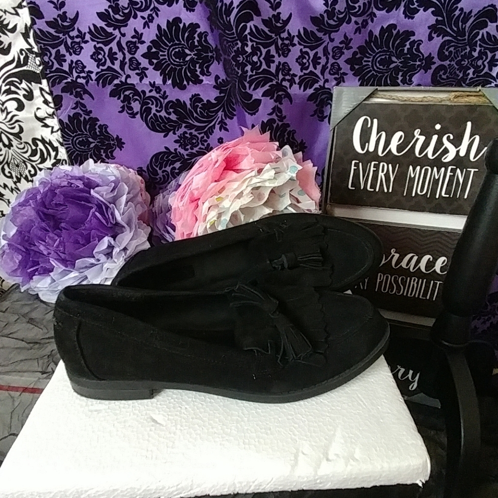 Black loafers size 10